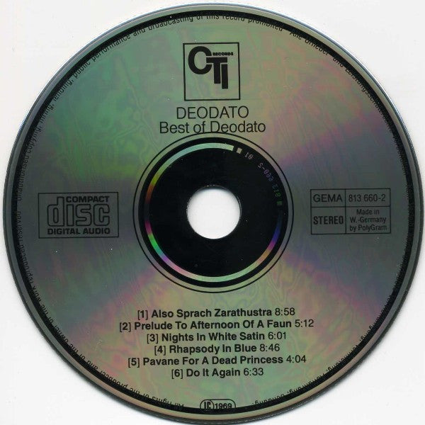 Eumir Deodato : Best Of Deodato (CD, Comp, RE)