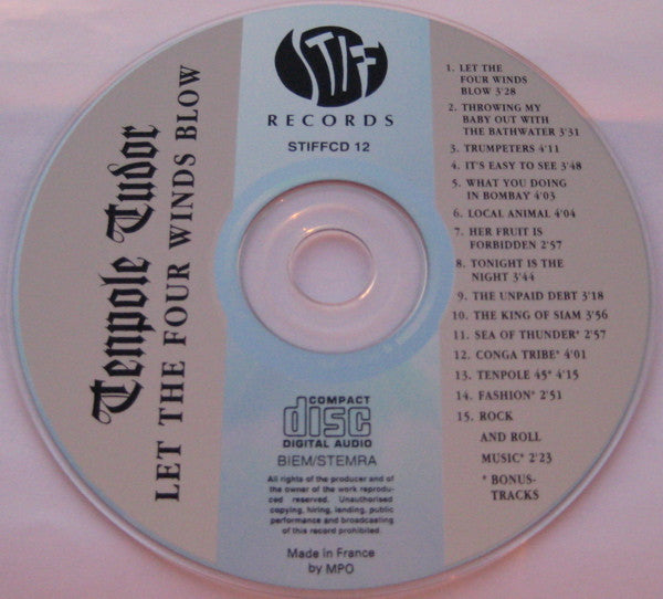 Tenpole Tudor : Let The Four Winds Blow (CD, Album, RE)