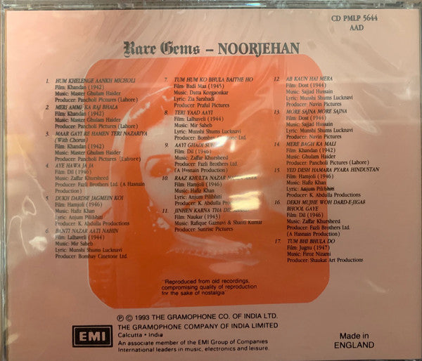 Noor Jehan : Rare Gems (CD, Comp)