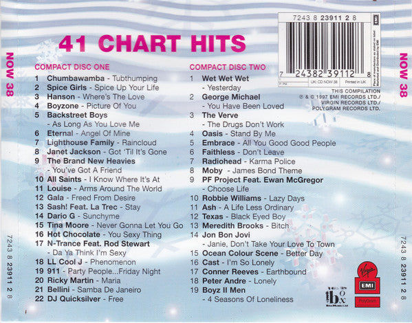 Various : Now That's What I Call Music! 38 (2xCD, Comp, Dut)