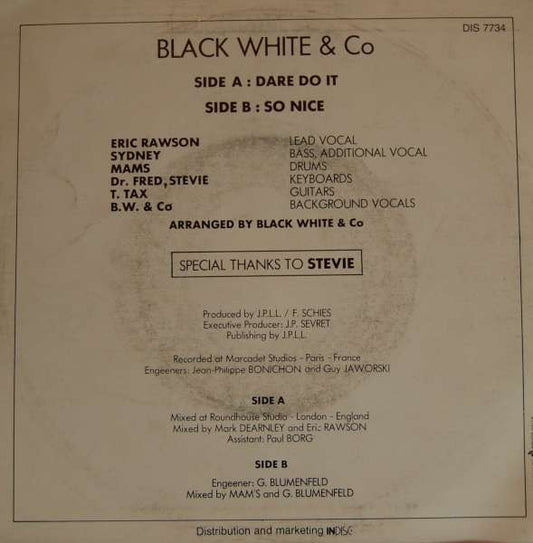 Black White And Co : Dare Do It (7", Single)