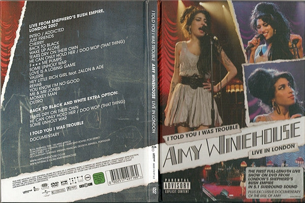 Amy Winehouse : I Told You I Was Trouble - Live In London (DVD-V, Multichannel, PAL)