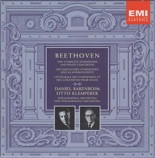 Ludwig van Beethoven - Daniel Barenboim, Otto Klemperer, Philharmonia Orchestra, New Philharmonia Orchestra : The Complete Symphonies And Piano Concertos (Box, Album, Comp + 9xCD, RM)