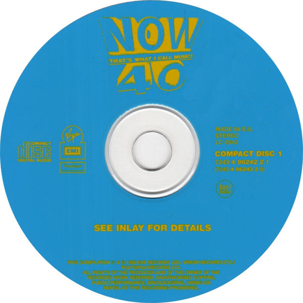 Various : Now That's What I Call Music! 40 (2xCD, Comp)