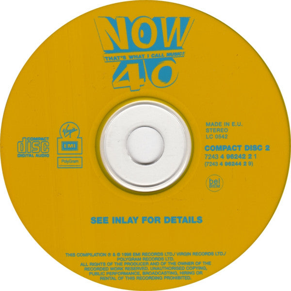 Various : Now That's What I Call Music! 40 (2xCD, Comp)