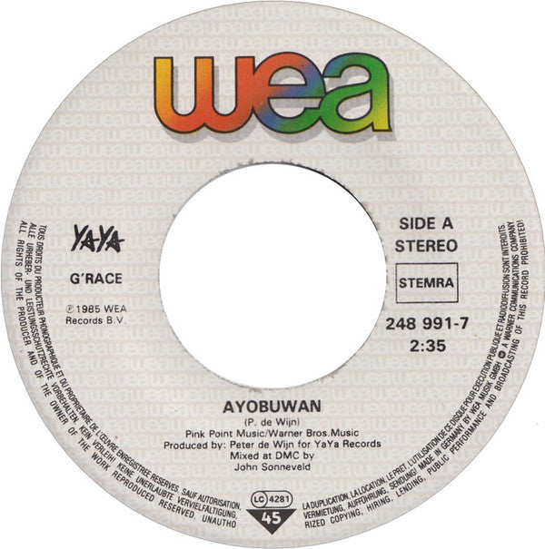 G'Race : Ayobuwan (7", Single)