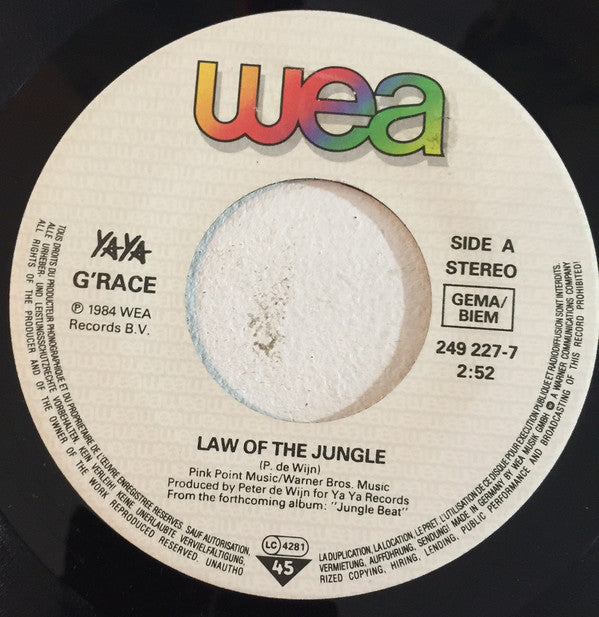 G'Race : Law Of The Jungle (7", Single)