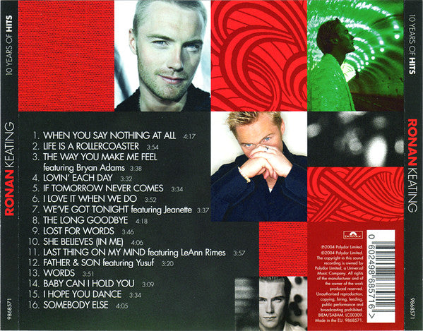Ronan Keating : 10 Years Of Hits (CD, Comp)