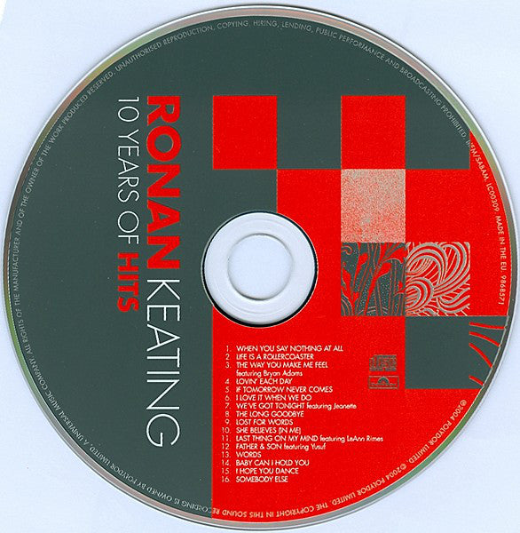 Ronan Keating : 10 Years Of Hits (CD, Comp)