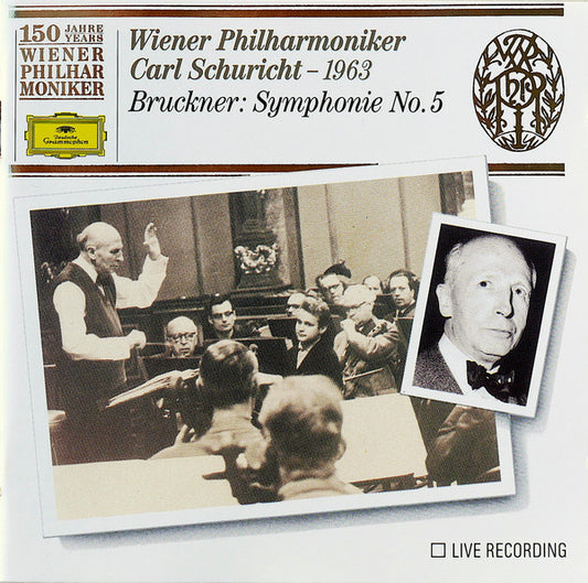 Wiener Philharmoniker, Carl Schuricht, Anton Bruckner : Symphonie No. 5 (1963) (CD, Mono, RM)