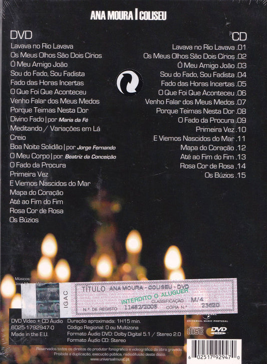 Ana Moura : Coliseu (DVD-V, PAL + CD, Album)