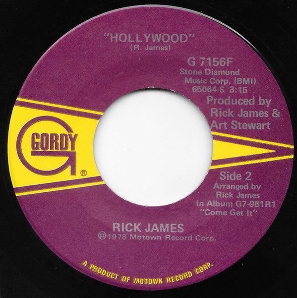 Rick James : You And I / Hollywood (7", Mon)