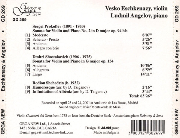 Vesko Eschkenazy, Ludmil Angelov : Russian Music (CD, Album)