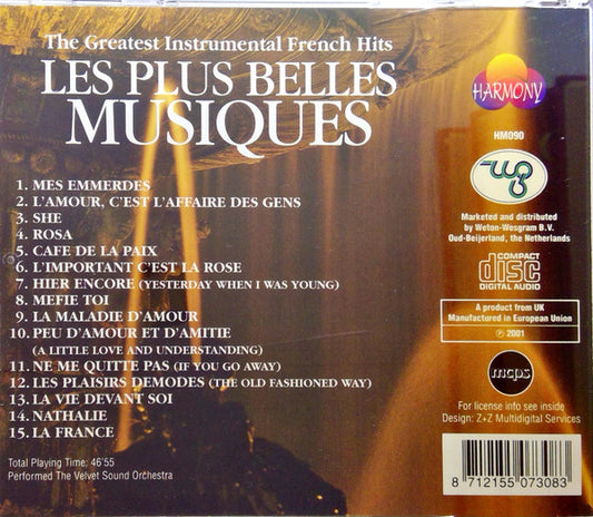 The Velvet Sound Orchestra : The Greatest Instrumental French Hits. Les Plus Belles Musiques (CD, Comp)