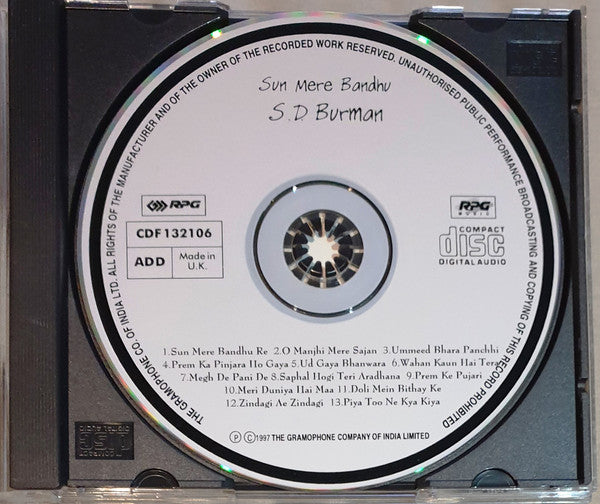 S. D. Burman : Sun Mere Bandhu (CD, Comp)