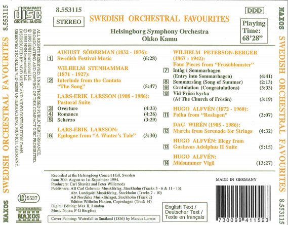 Helsingborg Symphony Orchestra*, Okko Kamu : Swedish Orchestral Favourites (CD)