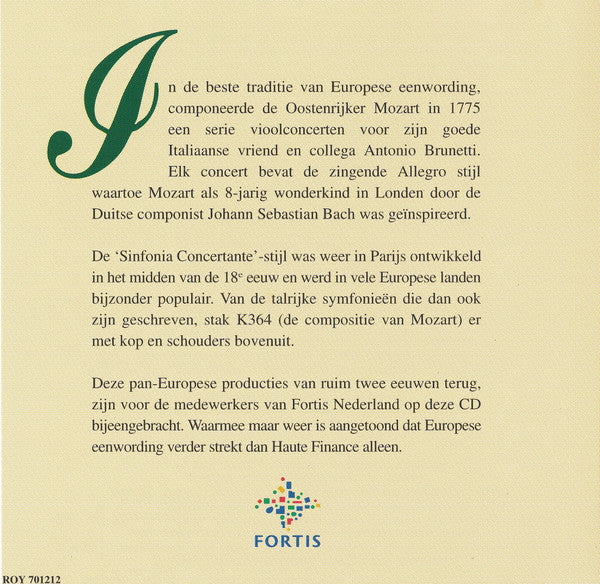 Wolfgang Amadeus Mozart - English Chamber Orchestra, Vladimir Spivakov : Violin Concertos Nos. 1 & 2 / Sinfonia Concertante For Violin & Viola (CD)