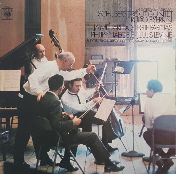 Franz Schubert - Rudolf Serkin / Jaime Laredo / Leslie Parnas / Philipp Naegele / Julius Levine : "Trout" Quintet (LP)