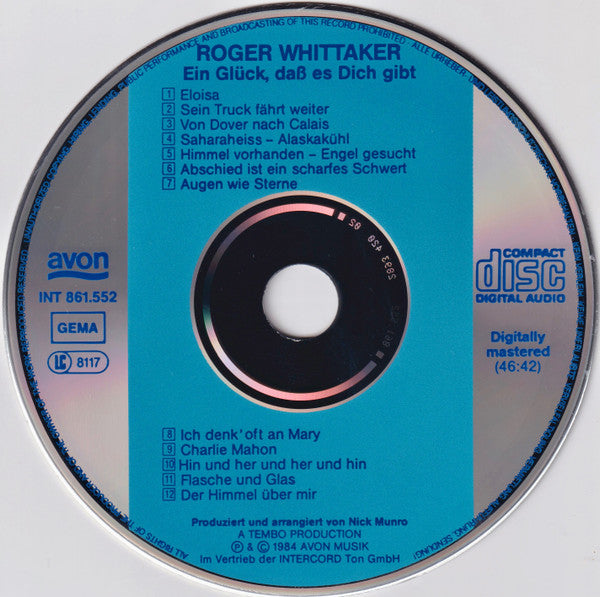 Roger Whittaker : Ein Glück, Daß Es Dich Gibt (CD, Album)