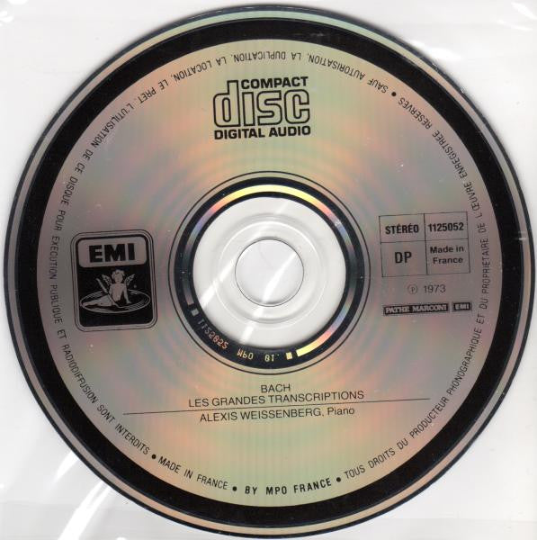 Johann Sebastian Bach, Alexis Weissenberg : Jésus, Que Ma Joie Demeure Et Les Grandes Transcriptions De Jean-Sébastien Bach (CD, Album, RE)