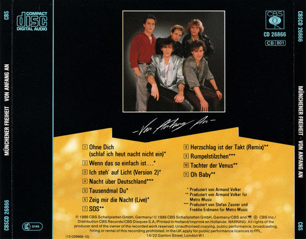 Münchener Freiheit : Von Anfang An (CD, Comp, RP)