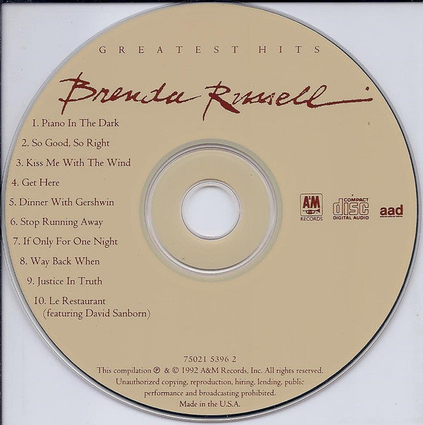 Brenda Russell (2) : Greatest Hits (CD, Comp)