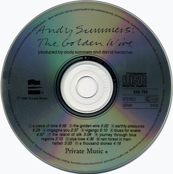 Andy Summers : The Golden Wire (CD, Album)