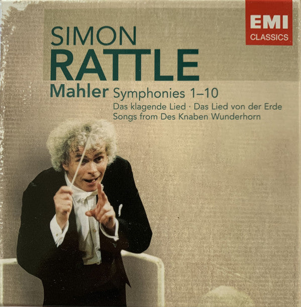Gustav Mahler - Berliner Philharmoniker, City Of Birmingham Symphony Orchestra, Wiener Philharmoniker, Sir Simon Rattle : The Complete Symphonies 1-10 · Das Klagende Lied · Das Lied von Der Erde · Songs From Des Knaben Wunderhorn (14xCD, Comp + Box)