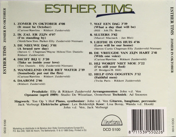 Esther Tims : Zomer in oktober (CD, Album, RE)