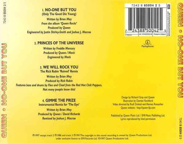 Queen : No-One But You (Only The Good Die Young) (CD, Single)