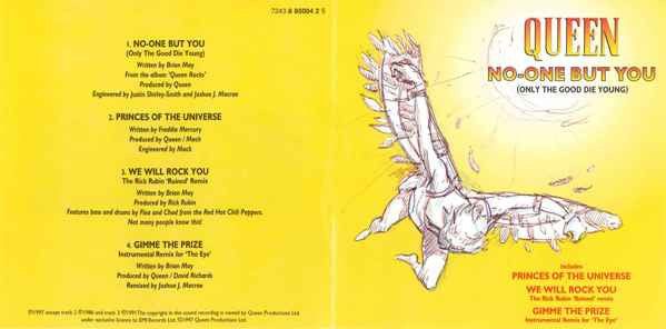 Queen : No-One But You (Only The Good Die Young) (CD, Single)