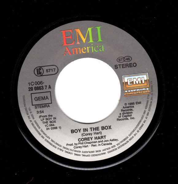 Corey Hart : Boy In The Box (7", Single)