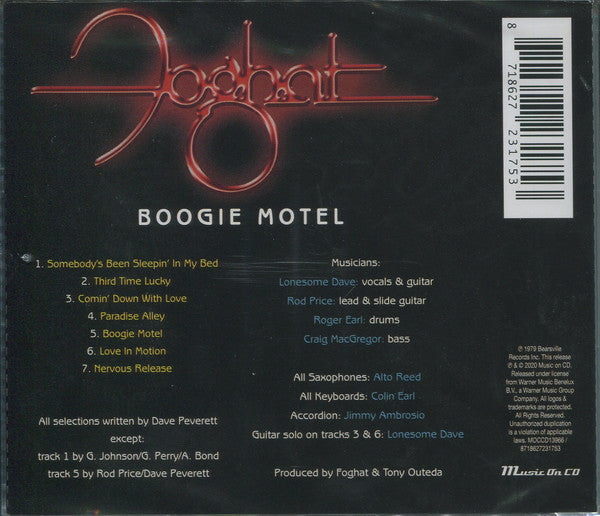 Foghat : Boogie Motel (CD, Album, RE)