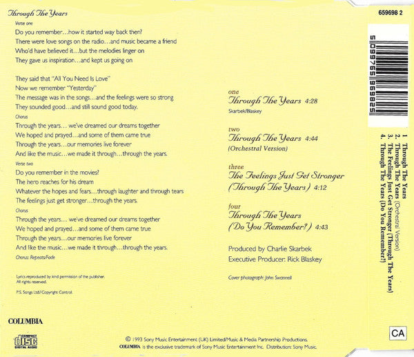 Cilla Black : Through The Years (CD, Single)