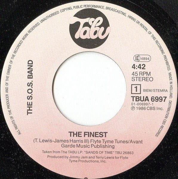 The S.O.S. Band : The Finest (7", Single)