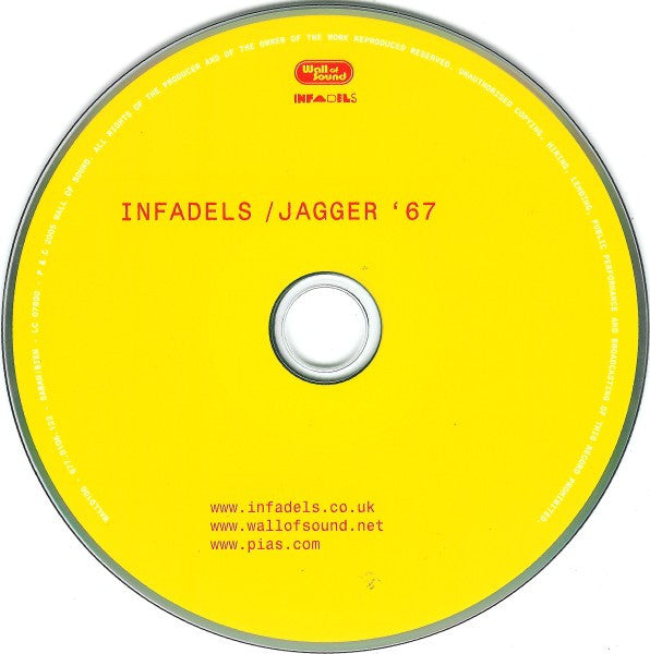 Infadels : Jagger '67 (CD, Single)
