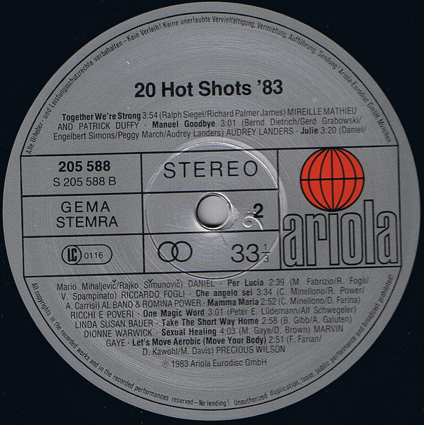 Various : Super 20 - 20 Hot Shots '83 (LP, Comp)