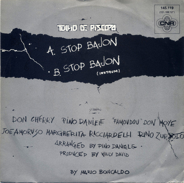 Tullio De Piscopo : Stop Bajon (7", Single)