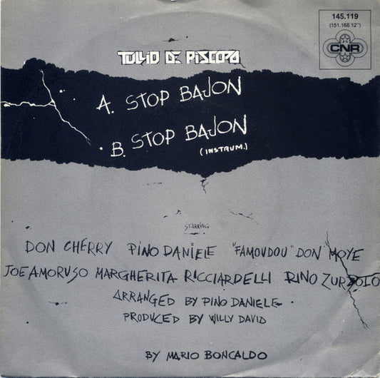 Tullio De Piscopo : Stop Bajon (7", Single)