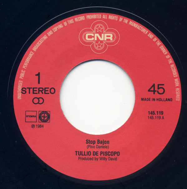 Tullio De Piscopo : Stop Bajon (7", Single)