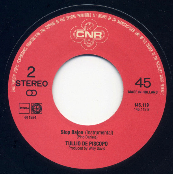Tullio De Piscopo : Stop Bajon (7", Single)