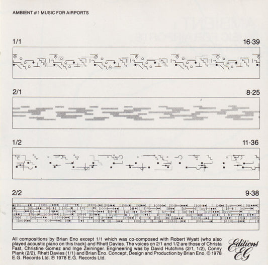 Brian Eno : Ambient 1 (Music For Airports) (CD, Album, RE)