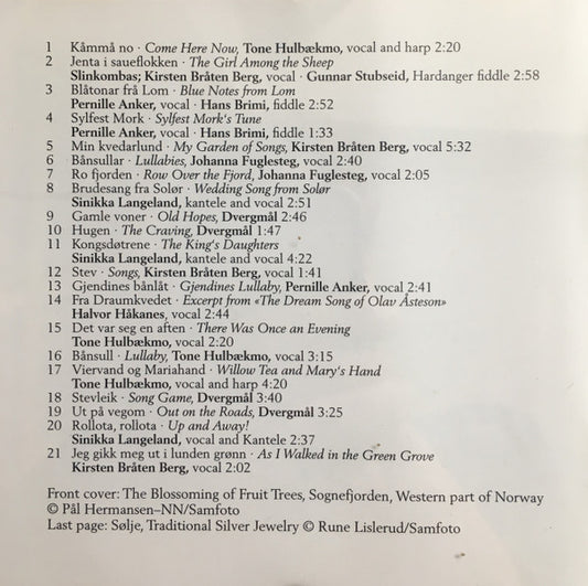 Various : Traditional Vocal Music (CD, Comp)