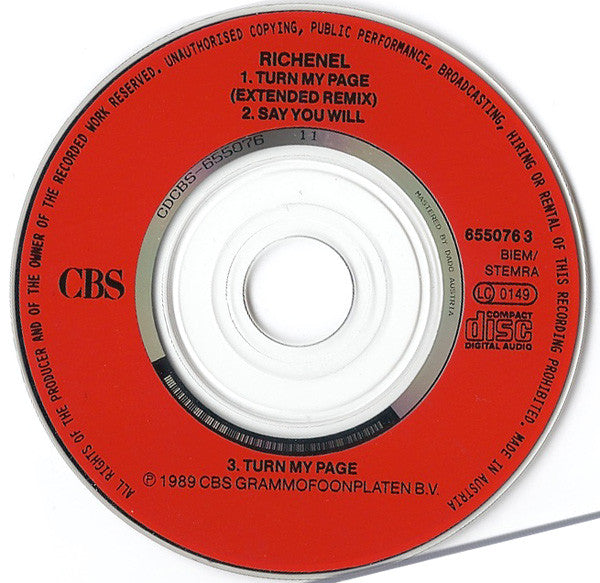 Richenel : Turn My Page (CD, Mini)