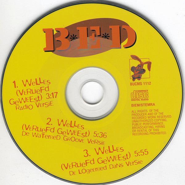 B.E.D. (2) : Welles (Verliefd Geweest) (CD, Maxi)
