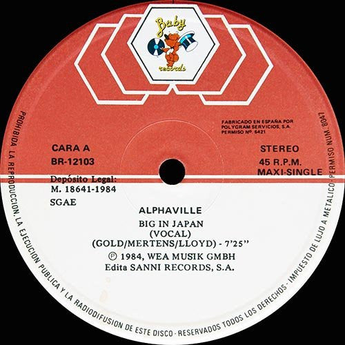 Alphaville : Big In Japan (12", Maxi)