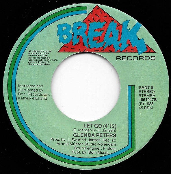 Glenda Peters : Never Leave You Again (7", Single)