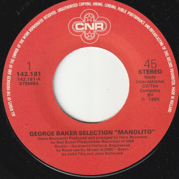 George Baker Selection : Manolito (7", Single)