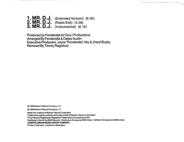 Joyce "Fenderella" Irby : Mr. D.J. (CD, Maxi)