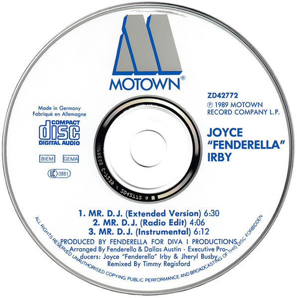 Joyce "Fenderella" Irby : Mr. D.J. (CD, Maxi)